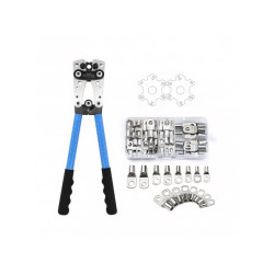 Zaciskarka konektorów oczkowych i innych grubościennych E6080 + 60szt końcówek / NAR0873