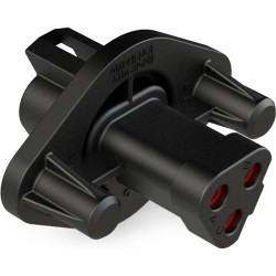 Device plug, 3 pole, crimp connection, latch locking, straight, AT04-3P-PM13