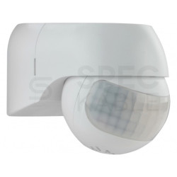 Czujnik ruchu automatyczny PIR, mini detektor natynkowy 800W 230V 180st. IP44 o zasięgu działania do 15m biały ORNO