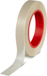 Masking tape, 19 x 0.125 mm, high temperature resistant, PET/fleece, white, 50 m, 04831-00000-00