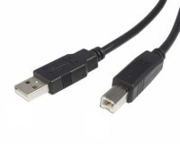 KAB120AB-01-B Kabel USB - z jednej strony wtyk USB typu A z drugiej wtyk B - czarny 1.0m