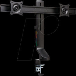 K55513WW Monitor mount, 2 displays, up to 27 inches, desk mounting