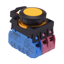 CW1B-M1E12Y Yellow Momentary Push Button Switch 1NO-2NC IP65 IDEC