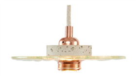 Lampa Wisząca B19, Klosz Szklany 20Cm, Podsufitka Metalowa, Podkloszówka...