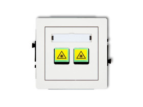 DECO Gniazdo światłowowode/optyczne podwójne biały DGOP-2 KARLIK