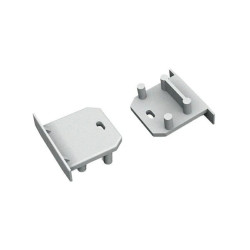 Zaślepka do profil DEEP10 GEN2 SQ srebrna z otworem 96990040 - 1szt