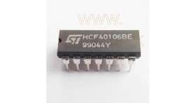 40106B (HCF40106BE) hex Inverting Schmitt Triggers - STM