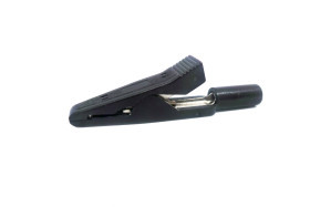 Zacisk krokodylkowy 8A izolowany 8mm Czarny RS PRO