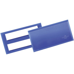 Durable 175907 Label Holder Dark Blue Self-Adhesive 113x53mm Pack of 50