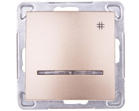 IMPRESJA Łącznik krzyżowy z podświetleniem złoty metalik ŁP-4YS/m/28