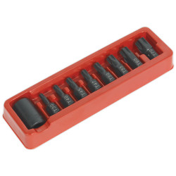 Sealey AK5610 Impact TRX-Star Bit &amp; Holder Set 9pc 1/2&quot;Sq Drive
