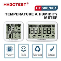 HABOTEST HT680 / HT681 Termometr Higrometr Stacja Pogodowa Mini Termometr Pokój LCD Cyfrowy Termometr Wilgotności Temperatury