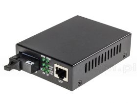 Media konwerter światłowodowy 10/100/1000M RJ-45/SC, SM 1310nm, 10km, WDM