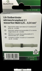 2011C398 Solder butt joint assortment, white - 0.5 ... 0.34 mm² - 20 pcs.