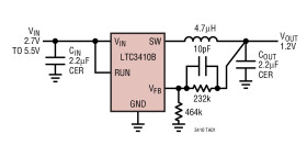 2.25MHz, 300mA Synchronous Step-Down Regulator in SC70