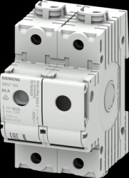 Load-break switch, 2 pole, 63 A, (W x H x D) 54 x 70 x 90 mm, 5SG7153