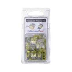HellermannTyton 148-90054 HCPM Connector clip 2-pin 20pcs transparent/yellow