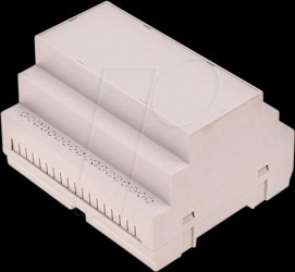 Top-hat rail housing, 65 x 90 x 105 mm, light gray