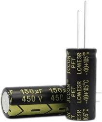 KONDENSATOR 150UF 450V ELEKTROLITYCZNY Ø18x42mm 10% TNT JCCON LOW ESR AUDIO