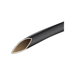 Alphawire PIF1303/8 BK005 Black Braided Fibreglass PVC coated Sleeving 100ft