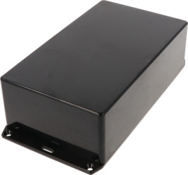 ABS enclosure, (L x W x H) 191 x 110 x 61 mm, black (RAL 9005), IP54, 1591ESFLBK