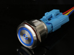 Przełącznik hermetyczny 250V 3A bistabilny 22 mm ( niebieski )