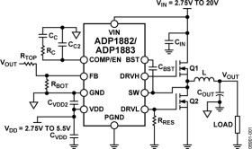 Synchronous Current-Mode Buck Controller with Constant On-time and 0.8 V Reference Voltage