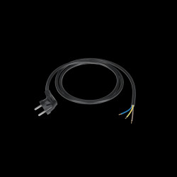 Złącze sieciowe jednostronne OMYżo 3x1,5 3m czarne / URZ3509-3