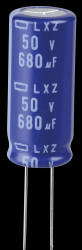 ELXZ500ETE681MK30S Elko radial, 680 µF, 50 V, 105°, Low ESR, 12.5 x 30 mm, RM 5