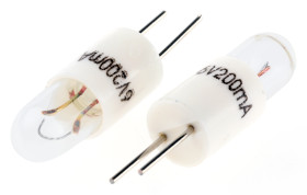 Oświetlenie wskaźnika 6 V Dwa styki bezbarwna 7.5 lm RS PRO rozmiar T1 3/4