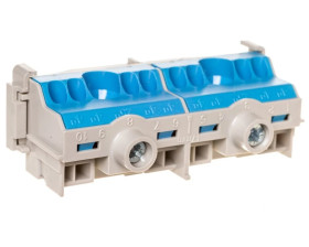 Listwa zaciskowa N na szynę 80A 2x25mm2 + 8x4 mm2 Cu niebiesko-szara FC N 10 26001204