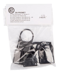 Szyld opisowy na przycisk 30mm czarny W0-TI-30 /10szt./