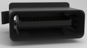 Socket header, 12 pole, pitch 1.5 mm, black, 1-1612257-2