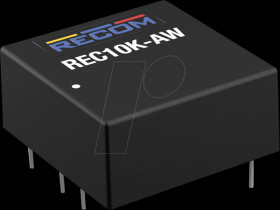 REC10K-2412SAW/H2 REC10K DC/DC converter, 9 - 36 Vin, 12 Vout, 833 mA