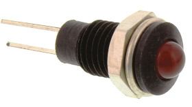 Lampka kontrolna do montażu panelowego 2V, czerwona 6.1mm LED Czarny Wyprowadzenia Bulgin