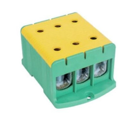 Blok rozdzielczy ‑ odgałęźny 3 ‑ polowy 35-240mm2 żółto - zielony montaż płaski FJ-E240/3/D 1000077