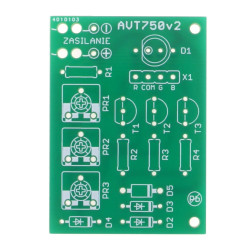 Dioda LED dowolnego koloru, PCB do projektu AVT750
