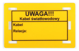 Tabliczka informacyjna dla przewodów światłowodowych