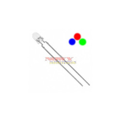 Dioda LED 3mm RGB 2 nogi szybko zmieniająca kolory