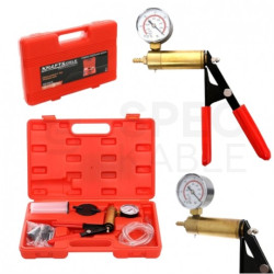 Pompka próżniowa podciśnieniowa ręczna 0-3bar do odpowietrzniania + akcesoria w walizce Kraft&Dele