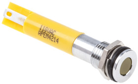 Kontrolka 110V ac, Żółta 8mm LED Chrom RS PRO