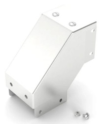 Pokrywa do koryt kablowych Stal nierdzewna 304 Zatyczka wygięta na zewnątrz pod kątem 90 75 x 75mm RS PRO