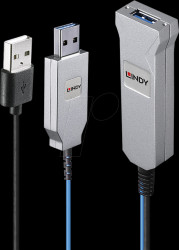 43345 USB 3.0 AOC cable, USB-A plug to socket, 30 m