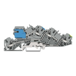 Wielorzędowa złączka szynowa WAGO poziomy: 3 20 → 10AWGWciskany zacisk Cage Clamp TOPJOB S