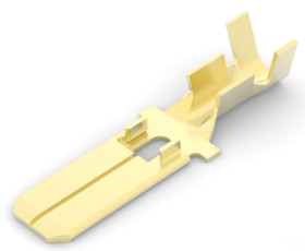 Faston plug, 6.35 x 0.81 mm, L 26.4 mm, uninsulated, straight, 0.51 to 2.08 mm², AWG 20 to 14, 170340-1