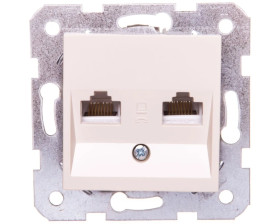 Karre Gniazdo Komputerowe 2xrj45 Kat. 5e, Kolor Krem / 90963734