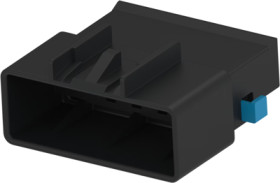 Plug, 5 pole, straight, 1 row, black, 1599314-1