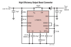 Boost, Flyback, SEPIC and Inverting Converter with 5A, 40V Switch