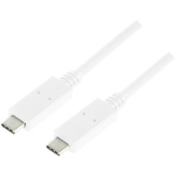 LogiLink CU0131 USB cable USB 3.2 Gen 1 USB-C to USB-C 1m White