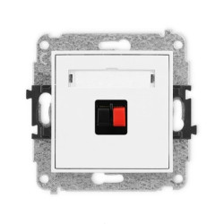 ICON Mechanizm gniazda głośnikowego pojedynczego biały mat 25IGG-1
